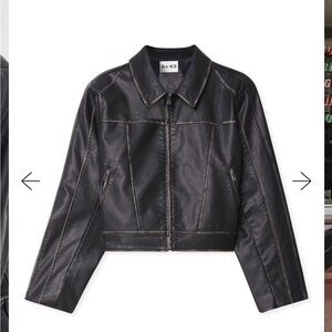 Black leather jacket
